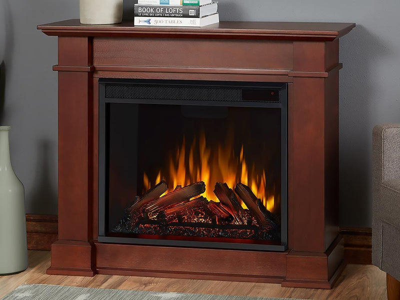 Devin Petite Electric Fireplace Mantel Package in Dark Espresso