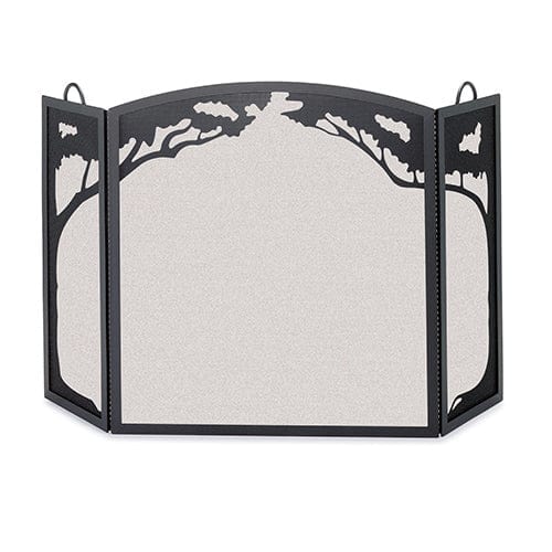 Grand Oak 3-Panel Screen, Matte Black