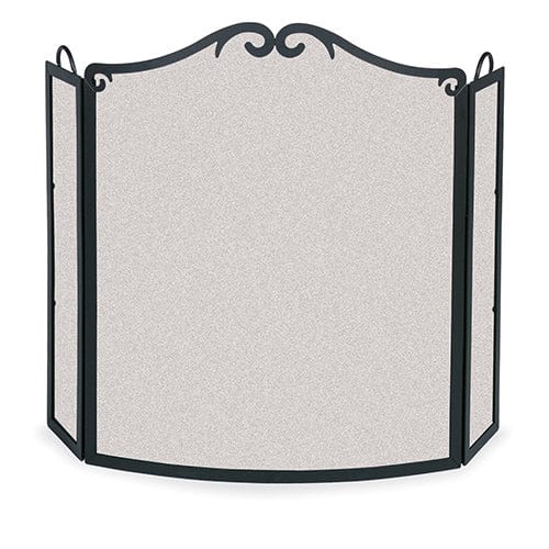 Arch Bow 3-Panel Screen, Matte Black