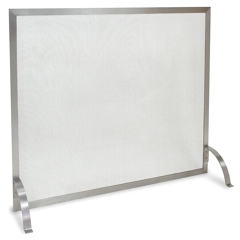 Single Panel Newport Stainless Steel Fireplace Screen