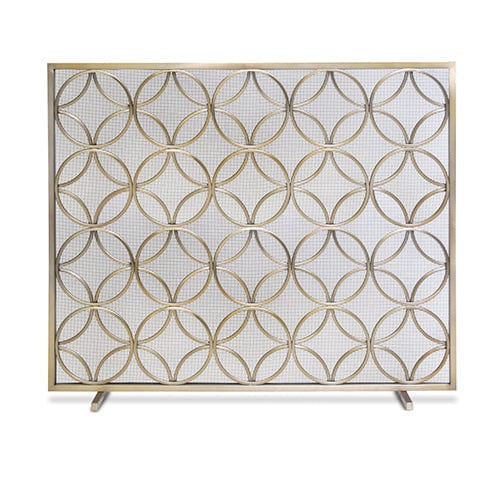 Bedford Single Panel Screen, Burnished Brass