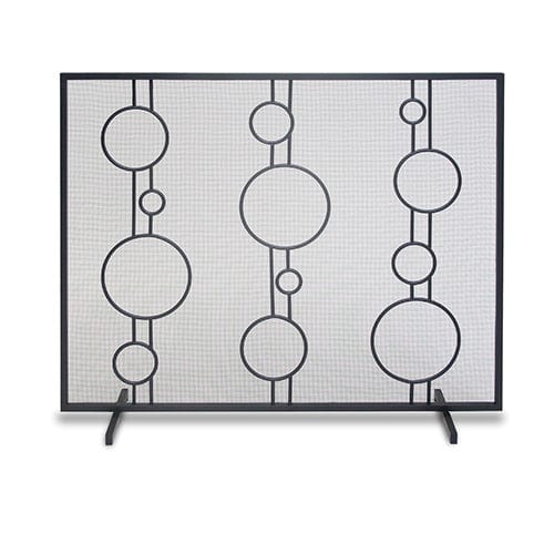 Luna Fireplace Screen, Matte Black