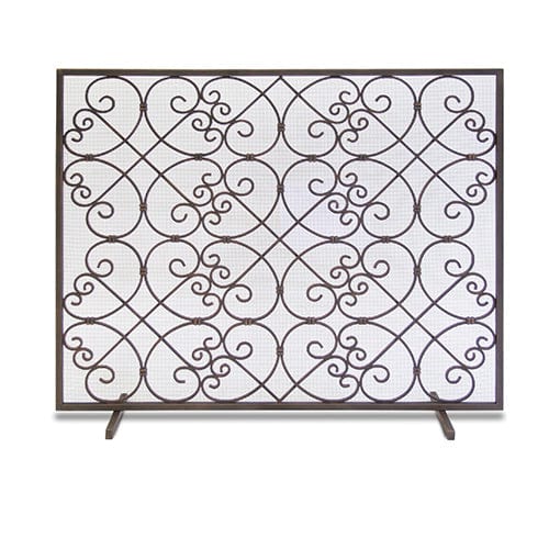 Abington Single Panel Screen, Distressed Bronze