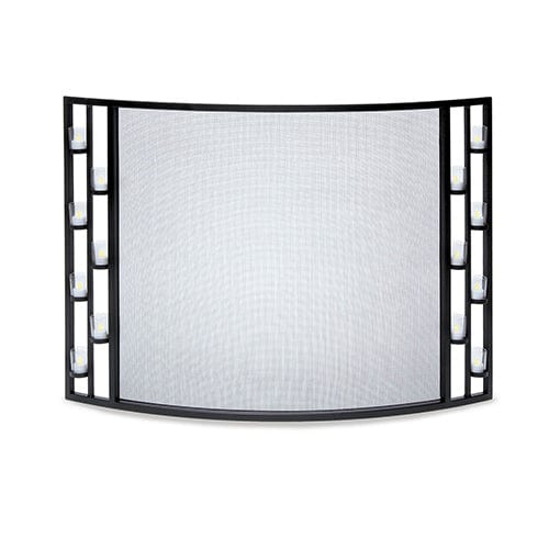 Candlewood Tea Light Bowed Screen, Matte Black