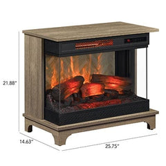 Duraflame PanoGlow Chico Oak Infrared Electric Fireplace Stove w/ Remote Control - 24WM6549-PO127