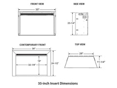 SimpliFire 35-In Electric Fireplace Insert