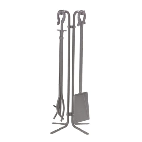 5 Piece Natural Wrought Iron Fireplace Tool Set 5830NI