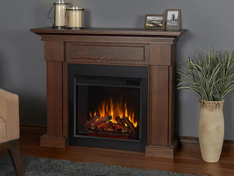 Hillcrest Electric Fireplace Mantel Package in Chestnut Oak - 7910E-CO