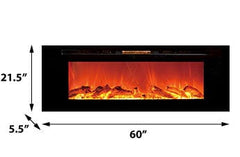 Touchstone 60-In Sideline Built-In Electric Fireplace