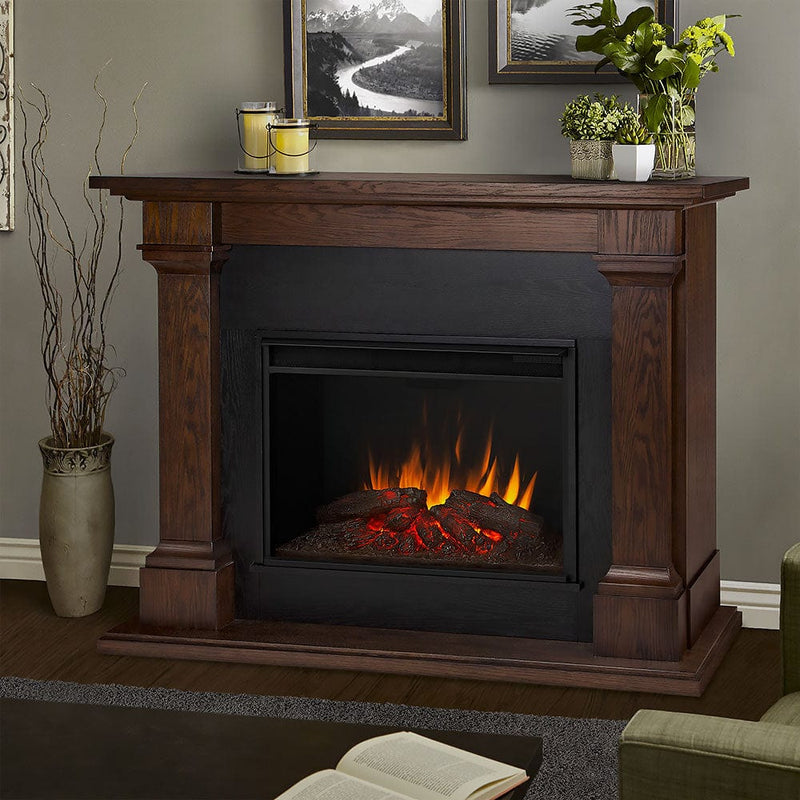 Callaway Grand Infrared Electric Fireplace Mantel Package in Chestnut Oak