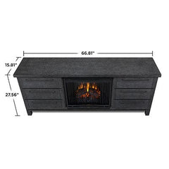 Parsons Electric Fireplace Entertainment Center in Antique Gray