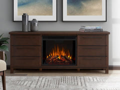 Parsons Electric Fireplace Entertainment Center in Chestnut Oak