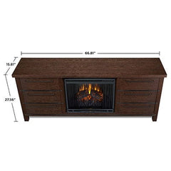 Parsons Electric Fireplace Entertainment Center in Chestnut Oak