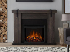 Aspen Electric Fireplace Mantel Package in Gray Barnwood