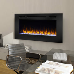 SimpliFire 40-in Allusion Wall Mount Electric Fireplace