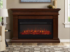 Beau Infrared Electric Fireplace Mantel Package in Dark Walnut