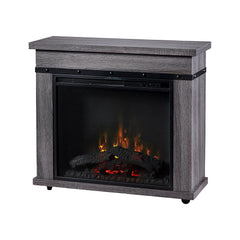 Morgan Infrared Electric Fireplace Heater in Charcoal Oak