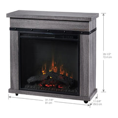 Morgan Infrared Electric Fireplace Heater in Charcoal Oak