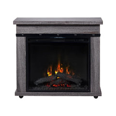 Morgan Infrared Electric Fireplace Heater in Charcoal Oak