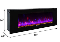 Caesar Fireplace 50-In Wall Mount Electric Fireplace w/ Back-lighting