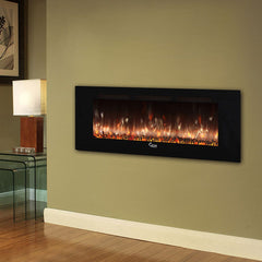 Caesar Fireplace 74-In Wall Mount Electric Fireplace w/ Back-lighting