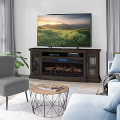 Estes Electric Fireplace Entertainment Center in Buxton Brown