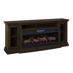 Estes Electric Fireplace Entertainment Center in Buxton Brown