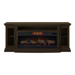 Estes Electric Fireplace Entertainment Center in Buxton Brown