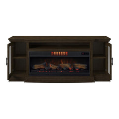 Estes Electric Fireplace Entertainment Center in Buxton Brown