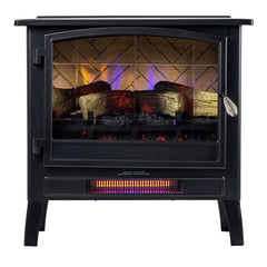 Country Living Black Infrared Electric Fireplace Stove Heater