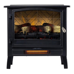 Country Living Black Infrared Electric Fireplace Stove Heater