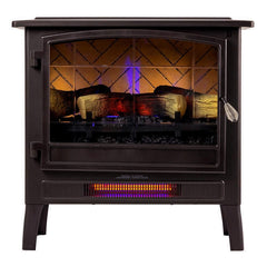 Country Living Bronze Infrared Electric Fireplace Stove Heater