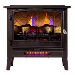 Country Living Bronze Infrared Electric Fireplace Stove Heater