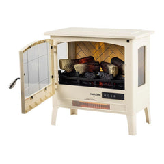 Country Living Cream Infrared Electric Fireplace Stove Heater