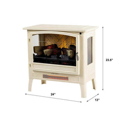 Country Living Cream Infrared Electric Fireplace Stove Heater