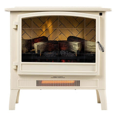 Country Living Cream Infrared Electric Fireplace Stove Heater