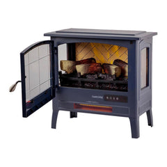 Country Living Navy Blue Infrared Electric Fireplace Stove Heater