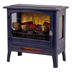 Country Living Navy Blue Infrared Electric Fireplace Stove Heater