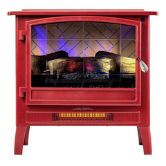 Country Living Deep Red Infrared Electric Fireplace Stove Heater