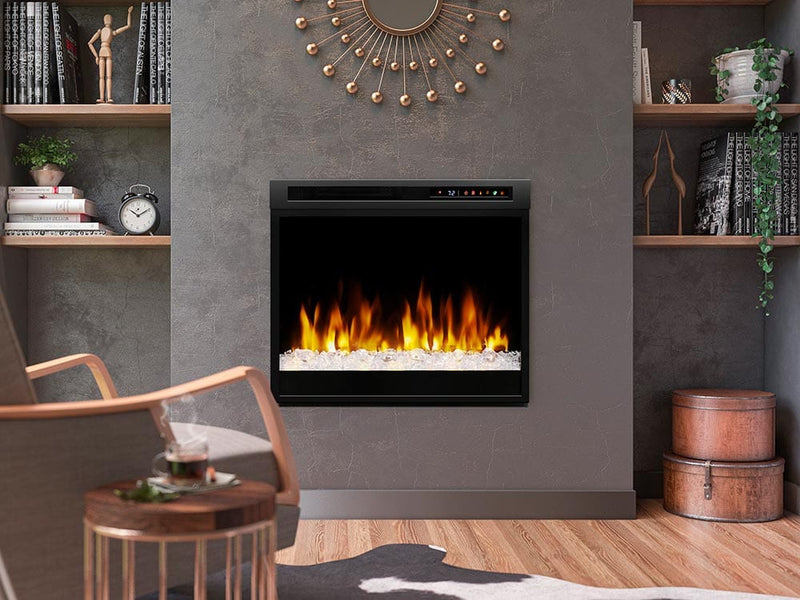 Dimplex 28-in Multi-Fire XHD Pro Plug-In Electric Fireplace with Acrylic Ice & Driftwood