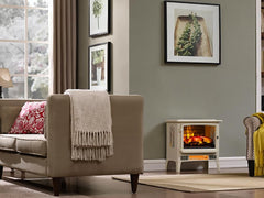 Duraflame Cream 3D InfraGen Electric Fireplace Stove with Remote Control