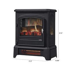 Duraflame Black Infrared 3D Freestanding Stove with Pedestal Base