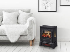 Duraflame Black Infrared 3D Freestanding Stove with Pedestal Base