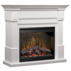 Sussex Electric Fireplace Mantel Package in White