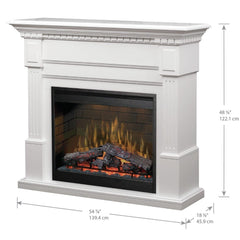 Sussex Electric Fireplace Mantel Package in White