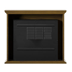 Hamilton Rolling Electric Fireplace Mantel Package in Oak