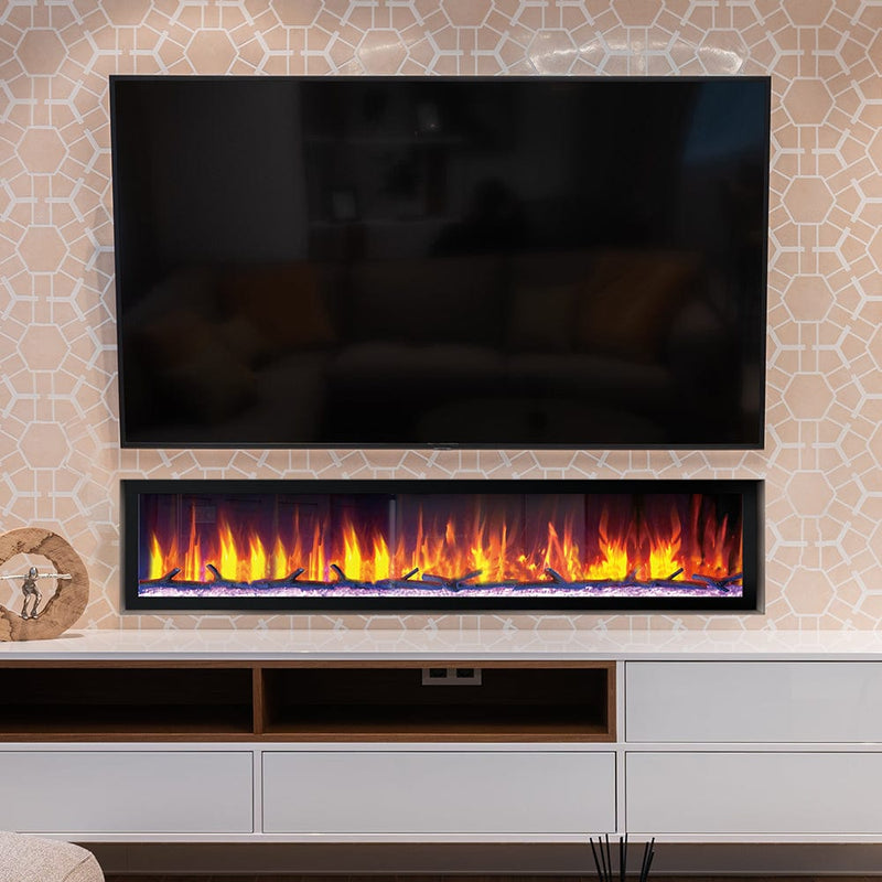 Dynasty 82-in Cascade Linear Electric Fireplace