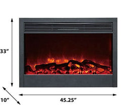 Dynasty 45-In Zero Clearance Plug-In Electric Fireplace