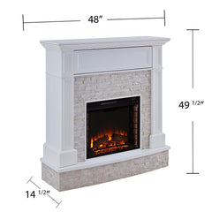 Jacksdale Electric Fireplace Mantel Package in White