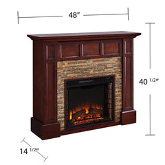 Broyleston Electric Fireplace Mantel Package in Whiskey Maple